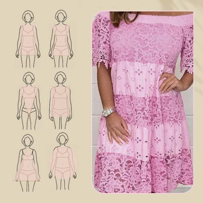 Strapless Lace Dress For Women Hollow Patchwork Summer Style