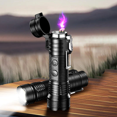 4 In 1 Outdoor LED Flashlight Multifunctional Camping Torch Light