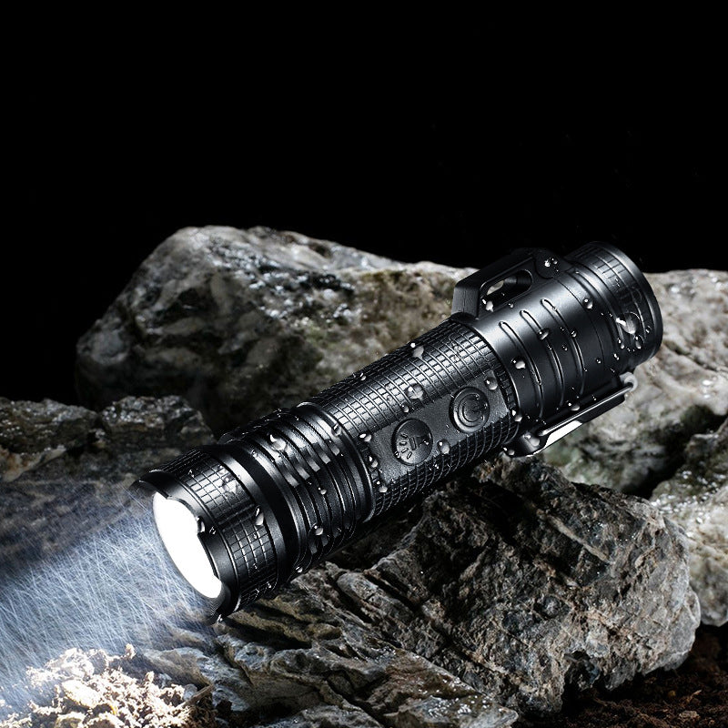 4 In 1 Outdoor LED Flashlight Multifunctional Camping Torch Light