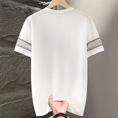 Men's Printed Round Neck T-shirt Short Sleeve Casual Wear