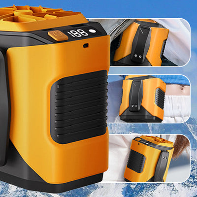 6000mAh Waist Fan With 100 Speeds And Built-in Flashlight