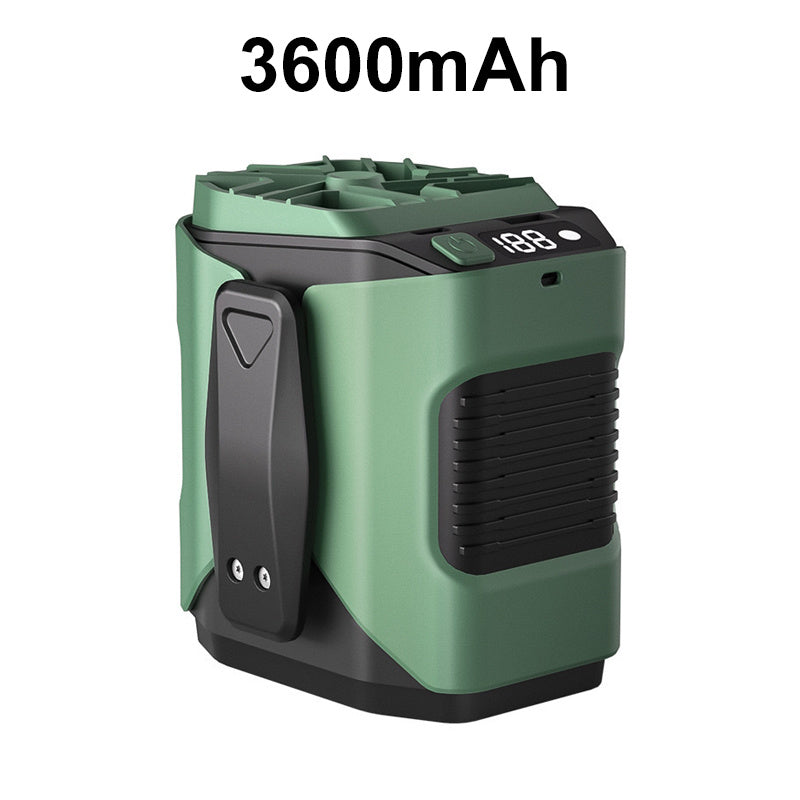 6000mAh Waist Fan With 100 Speeds And Built-in Flashlight