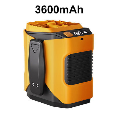 6000mAh Waist Fan With 100 Speeds And Built-in Flashlight
