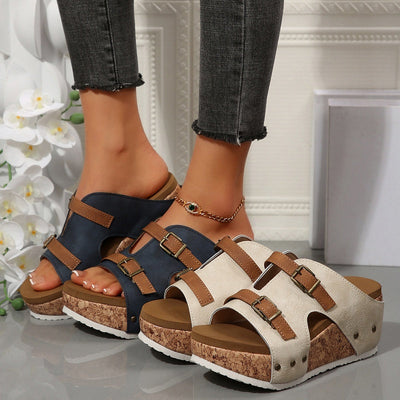 Women's Platform Wedge Sandals Stylish Cutout Comfortable Summer Shoes