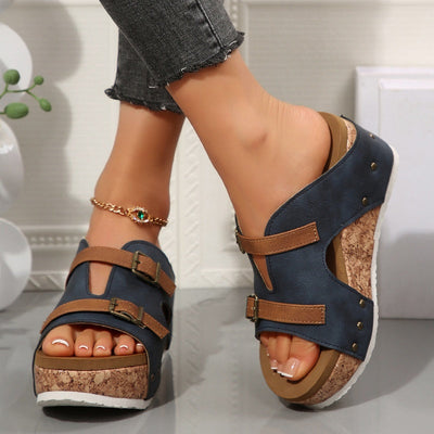 Women's Platform Wedge Sandals Stylish Cutout Comfortable Summer Shoes