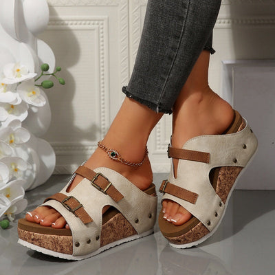 Women's Platform Wedge Sandals Stylish Cutout Comfortable Summer Shoes