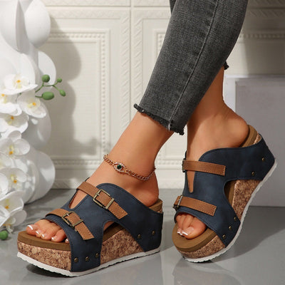 Women's Platform Wedge Sandals Stylish Cutout Comfortable Summer Shoes
