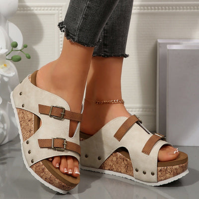 Women's Platform Wedge Sandals Stylish Cutout Comfortable Summer Shoes