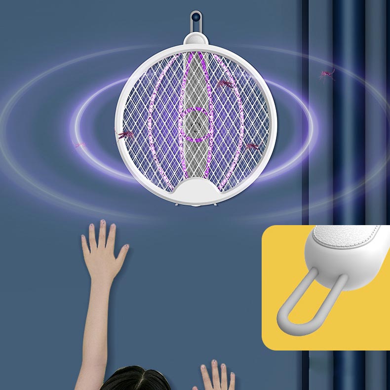 Electric Fly Swatter 2-in-1 Mosquito Zapper Racket For Outdoors