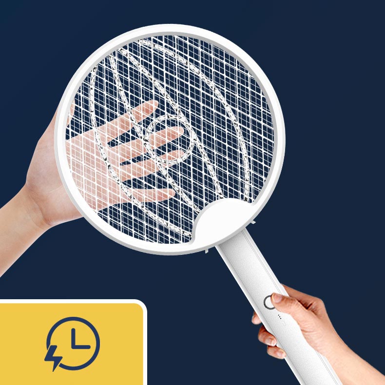 Electric Fly Swatter 2-in-1 Mosquito Zapper Racket For Outdoors