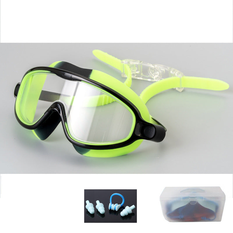 Anti-Fog Swimming Goggles For Kids With Nose Clip And Ear Plugs