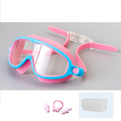 Anti-Fog Swimming Goggles For Kids With Nose Clip And Ear Plugs