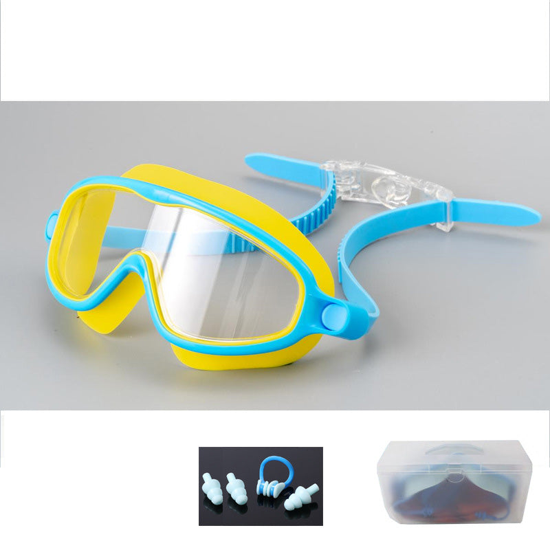 Anti-Fog Swimming Goggles For Kids With Nose Clip And Ear Plugs