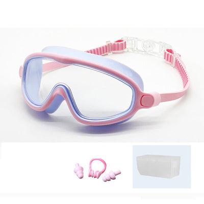 Anti-Fog Swimming Goggles For Kids With Nose Clip And Ear Plugs