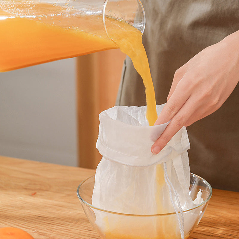 Reusable Food Filter Bags With Drawstring Closure For Kitchen