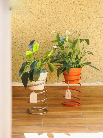 Spring Iron Flower Rack Multicolor Garden Display For Balcony Home