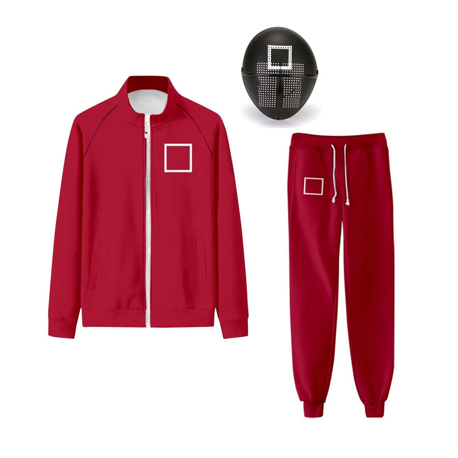 Red Guard Sweatshirt Set Unisex Jacket And Pants Outfit