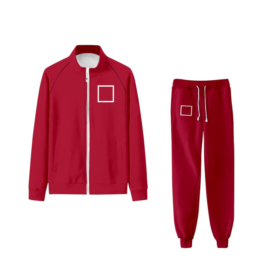 Red Guard Sweatshirt Set Unisex Jacket And Pants Outfit