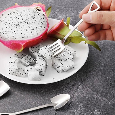 Stainless Steel Shovel Spoon Set For Coffee Tea Fruit Dessert Use