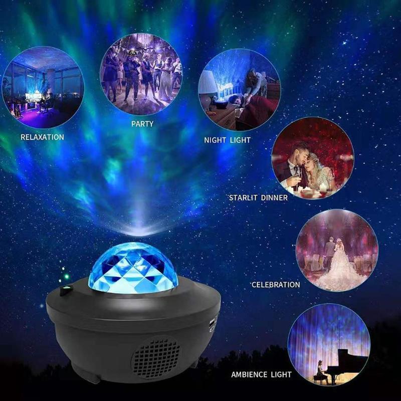 Starry Sky Projector With Bluetooth Speaker For Home Decor