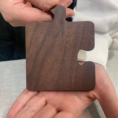 Rustic Walnut Wood Coaster Heat Resistant Durable Table Protector