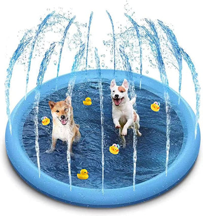 Dog Sprinkler Pad Cooling Water Play Mat For Summer Fun