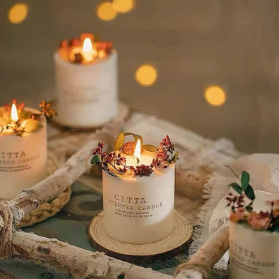Soy Wax Scented Candle Romantic Aromatherapy Pillar Candle