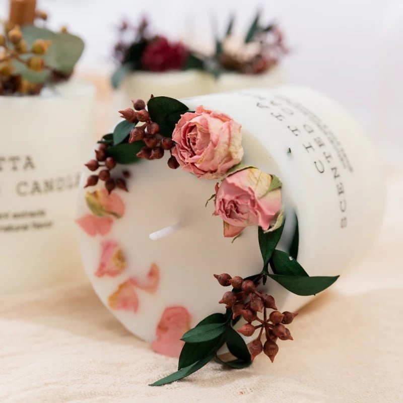 Soy Wax Scented Candle Romantic Aromatherapy Pillar Candle