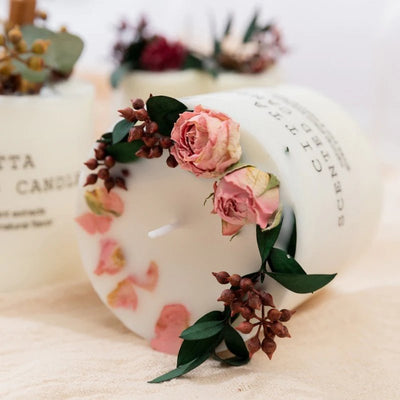Soy Wax Scented Candle Romantic Aromatherapy Pillar Candle