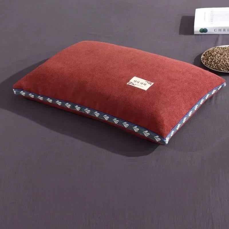 Buckwheat Hull Neck Pillow For Side And Back Sleepers Support