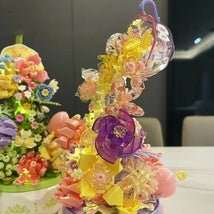 Teacup Flower Music Box Building Blocks Botanical Gift For All Ages