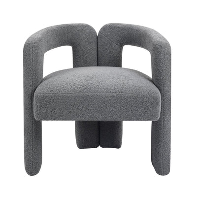 Teddy Fabric Modern Dining Chair Open-Back Kitchen Armchair