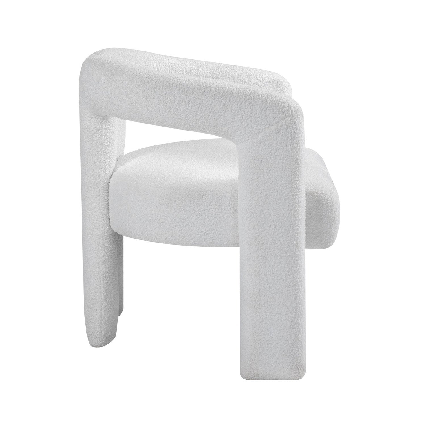 Teddy Fabric Modern Dining Chair Open-Back Kitchen Armchair