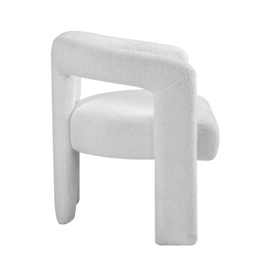 Teddy Fabric Modern Dining Chair Open-Back Kitchen Armchair