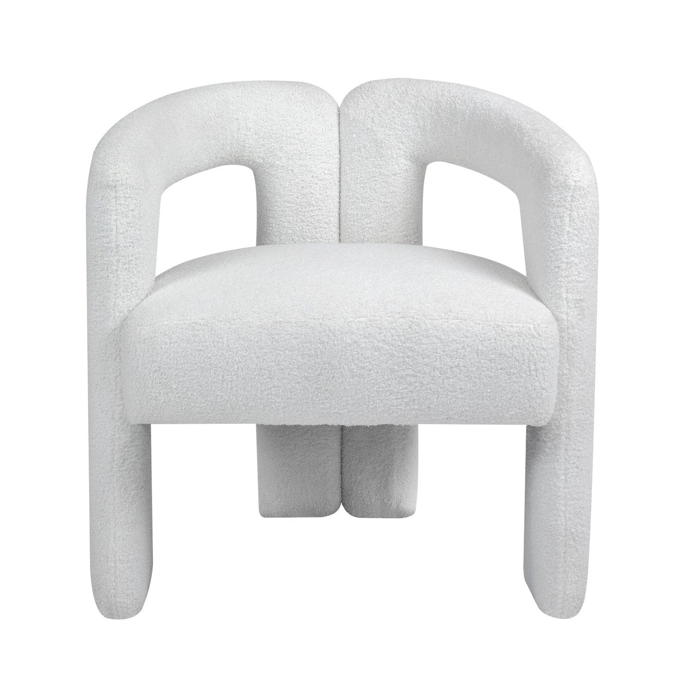 Teddy Fabric Modern Dining Chair Open-Back Kitchen Armchair