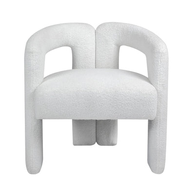 Teddy Fabric Modern Dining Chair Open-Back Kitchen Armchair