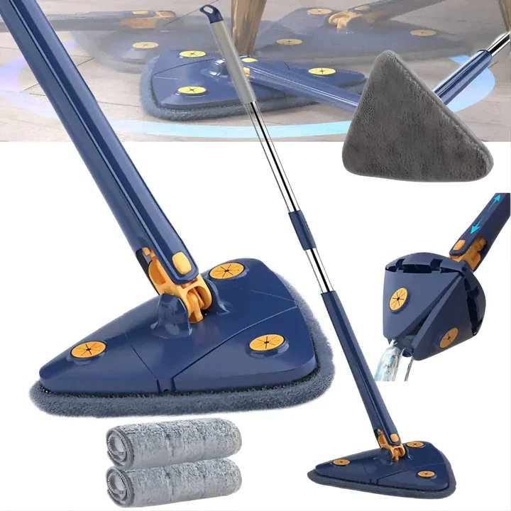 Telescopic Triangle Mop 360 Degree Rotatable Extendable Handle Cleaning Tool