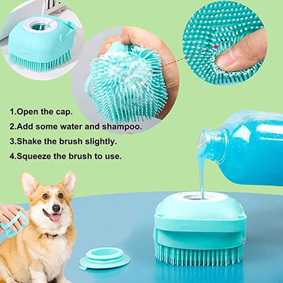 Dog Bath Brush For Easy Gentle Cleaning And Massaging