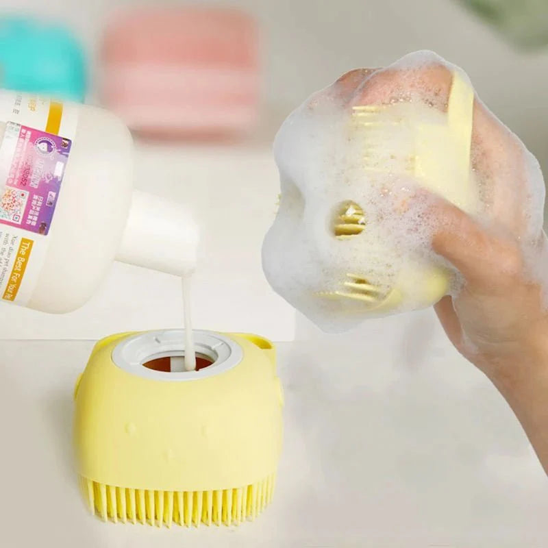 Dog Bath Brush For Easy Gentle Cleaning And Massaging