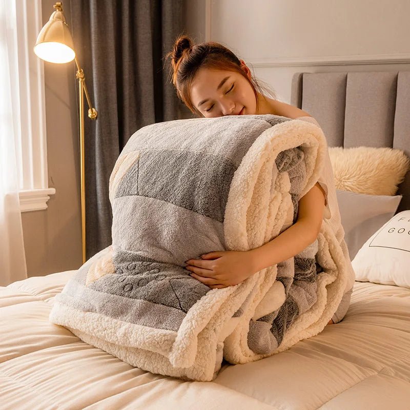Thickened Winter Velvet Blanket Ultra Soft Cozy Warm Sofa Bed Throw