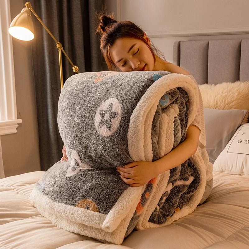 Thickened Winter Velvet Blanket Ultra Soft Cozy Warm Sofa Bed Throw