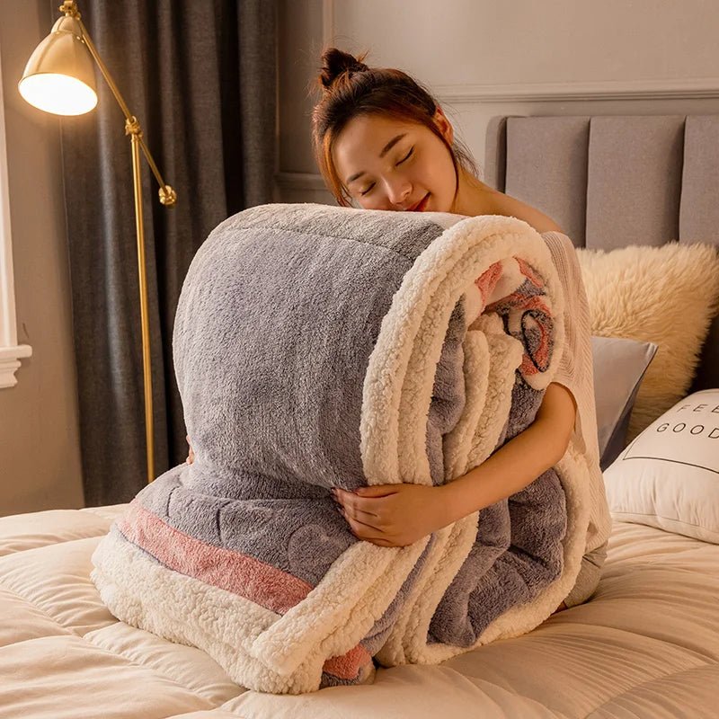 Thickened Winter Velvet Blanket Ultra Soft Cozy Warm Sofa Bed Throw
