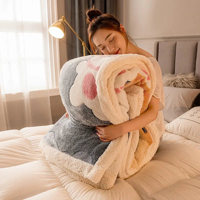 Thickened Winter Velvet Blanket Ultra Soft Cozy Warm Sofa Bed Throw