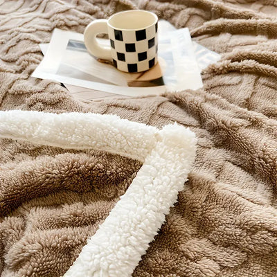 Reversible Sherpa Throw Blanket Soft Cozy Warm Lightweight Cover