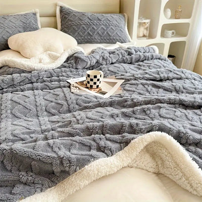 Reversible Sherpa Throw Blanket Soft Cozy Warm Lightweight Cover