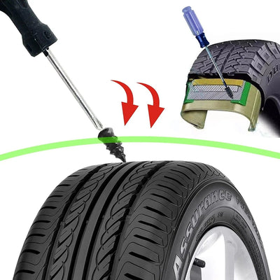 Tire Puncture Repair Tool Kit For Car Motorbike Scooter Truck