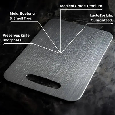 TitanChef 100 Percent Pure Titanium Cutting Board Durable Design