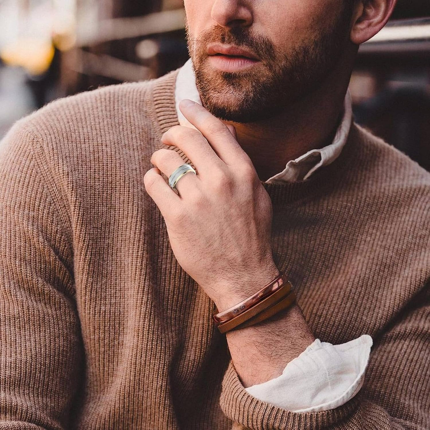 Steel Titanium Smart Ring For Health Tracking Men And Women