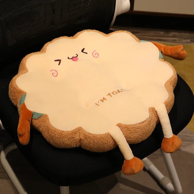 Toast Bread Cushion Plush Memory Foam Pillow For Sofa Chair Decor