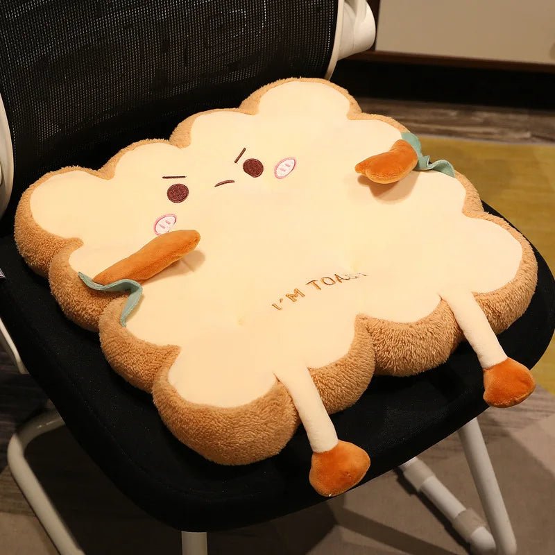 Toast Bread Cushion Plush Memory Foam Pillow For Sofa Chair Decor
